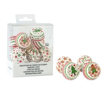 Picture of CHRISTMAS MINI CUPCAKE CASES 27X 17MM X 200 PCS